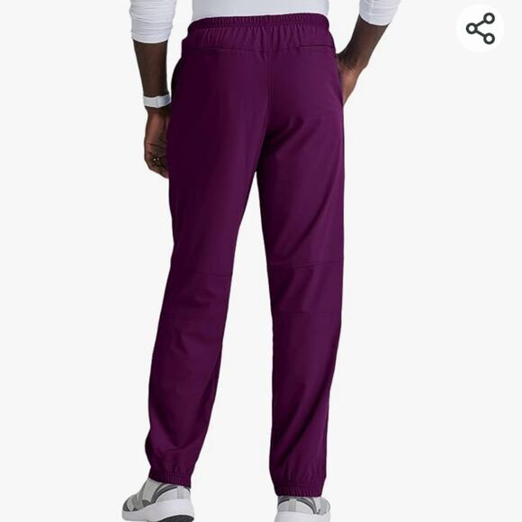 Barco One 0217 Men's Athletic Jogger Scrub Pants Size 2X - Wine- NWT - Picture 2 of 13